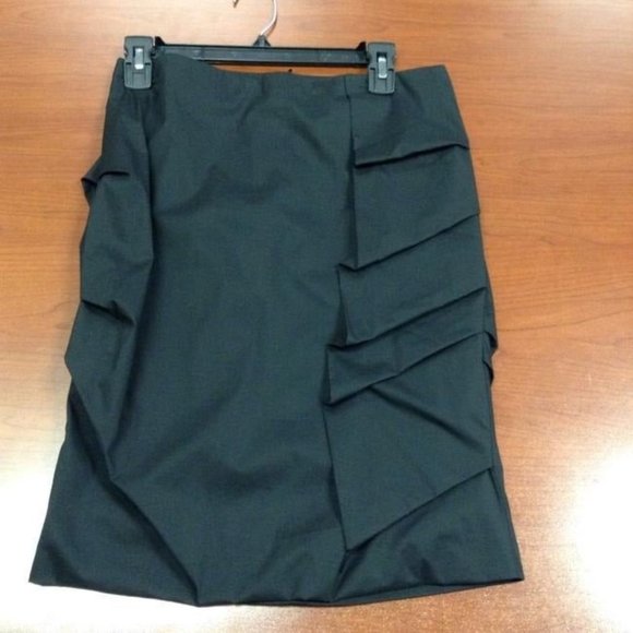 Shin Choi Ruched/pleated Asymmetric Pencil SKirt 4 - Picture 6 of 10